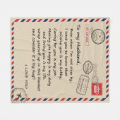 Persoonlijke brief aan mijn man van vrouw fleece deken (Voorkant (Horizontaal))