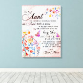 Persoonlijke brief aan mijn tante canvas afdruk (Insitu (Houten vloer))