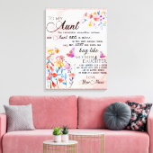 Persoonlijke brief aan mijn tante canvas afdruk (Insitu (Woonkamer))