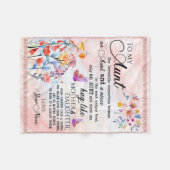 Persoonlijke brief aan mijn tante fleece deken (Voorkant (Horizontaal))