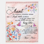 Persoonlijke brief aan mijn tante fleece deken (Voorkant)