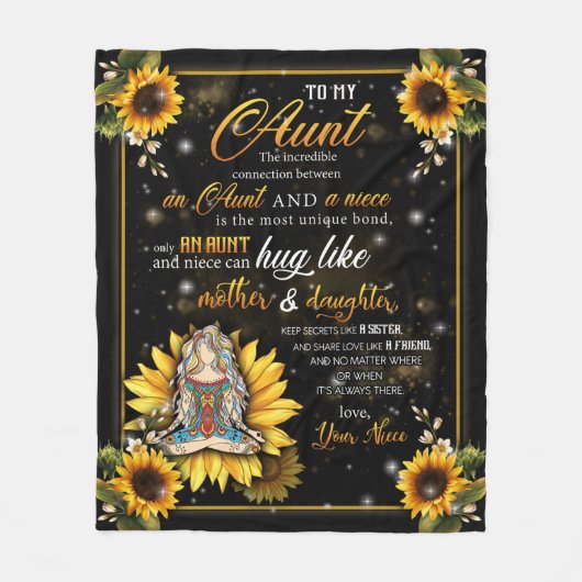 Persoonlijke brief aan mijn tante Love van Niece Fleece Deken (Voorkant)