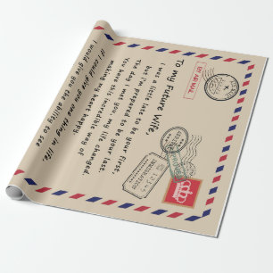Persoonlijke brief aan mijn toekomstige vrouw cadeaupapier