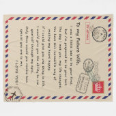 Persoonlijke brief aan mijn toekomstige vrouw fleece deken (Voorkant (Horizontaal))