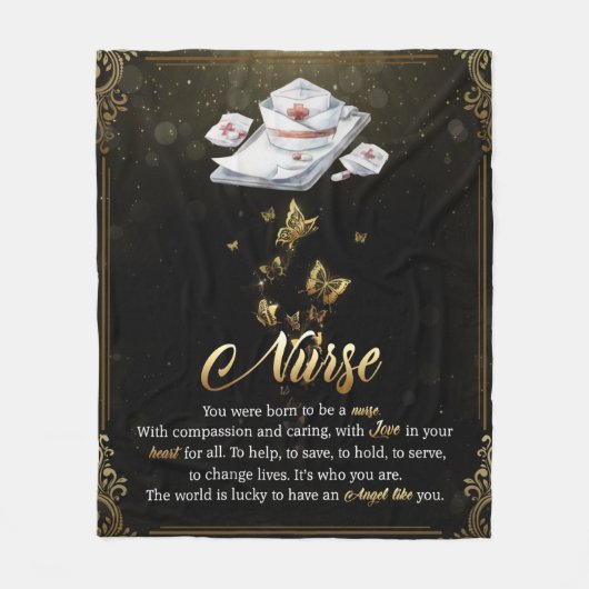 Persoonlijke brief aan mijn verpleegster fleece deken (Voorkant)