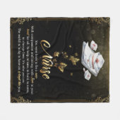 Persoonlijke brief aan mijn verpleegster fleece deken (Voorkant (Horizontaal))