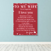 Persoonlijke brief aan mijn vrouw, een paar Valent Canvas Afdruk (Insitu (Houten vloer))