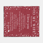 Persoonlijke brief aan mijn vrouw, fleece deken (Voorkant (Horizontaal))