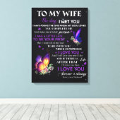 Persoonlijke brief aan mijn vrouw, huwelijksdag ca canvas afdruk (Insitu (Houten vloer))