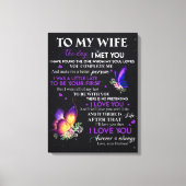 Persoonlijke brief aan mijn vrouw, huwelijksdag ca canvas afdruk (Voorkant)