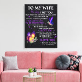 Persoonlijke brief aan mijn vrouw, huwelijksdag ca canvas afdruk (Insitu (Woonkamer))