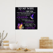 Persoonlijke brief aan mijn vrouw, huwelijksdag ca poster (Keuken)