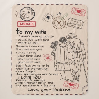 Persoonlijke brief aan mijn vrouw, huwelijksdag ca sherpa deken