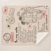 Persoonlijke brief aan mijn vrouw, huwelijksdag ca sherpa deken (Voorkant (horizontaal))