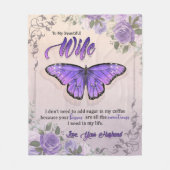 Persoonlijke brief aan mijn vrouw-liefde van echtg fleece deken (Voorkant)