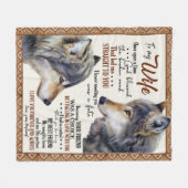 Persoonlijke brief aan mijn vrouw-liefde van echtg fleece deken (Voorkant (Horizontaal))