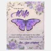 Persoonlijke brief aan mijn vrouw-liefde van echtg fleece deken (Voorkant)