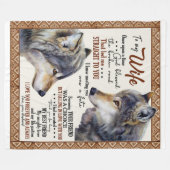 Persoonlijke brief aan mijn vrouw-liefde van echtg fleece deken (Voorkant (Horizontaal))