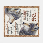 Persoonlijke brief aan mijn vrouw-liefde van echtg fleece deken (Voorkant (Horizontaal))