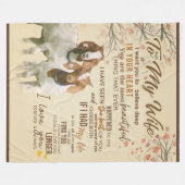 Persoonlijke brief aan mijn vrouw-liefde van echtg fleece deken (Voorkant (Horizontaal))