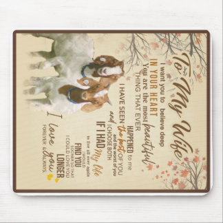 Persoonlijke brief aan mijn vrouw-liefde van echtg muismat