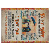 Persoonlijke brief aan mijn vrouw-liefde van echtg snijplank (Voorkant)