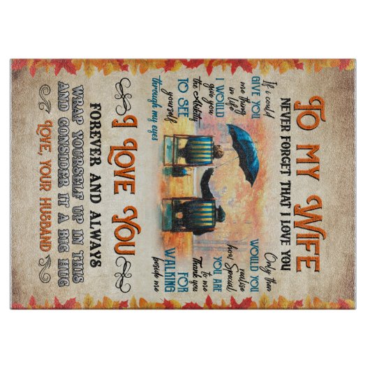 Persoonlijke brief aan mijn vrouw-liefde van echtg snijplank (Voorkant)