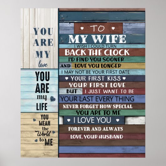 Persoonlijke brief aan mijn vrouw, poster (Voorkant)