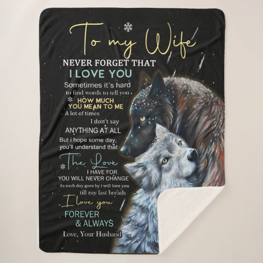 Persoonlijke brief aan mijn vrouw sherpa deken (Voorkant)