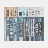 Persoonlijke brief aan mijn vrouw van echtgenoot fleece deken (Voorkant (Horizontaal))