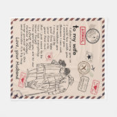 Persoonlijke brief aan mijn vrouw, vrouw fleece deken (Voorkant (Horizontaal))