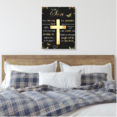 Persoonlijke brief aan mijn zoon canvas afdruk (Insitu (Slaapkamer))