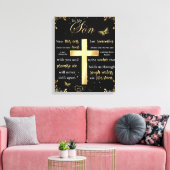 Persoonlijke brief aan mijn zoon canvas afdruk (Insitu (Woonkamer))