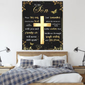 Persoonlijke brief aan mijn zoon canvas afdruk (Insitu (Slaapkamer))