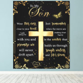 Persoonlijke brief aan mijn zoon canvas afdruk (Insitu (Houten vloer))