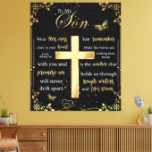 Persoonlijke brief aan mijn zoon canvas afdruk (Insitu (Woonkamer))