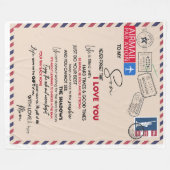 Persoonlijke brief aan mijn zoon fleece deken (Voorkant (Horizontaal))