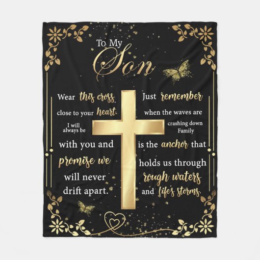 Persoonlijke brief aan mijn zoon fleece deken (Voorkant)