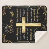 Persoonlijke brief aan mijn zoon sherpa deken (Voorkant (horizontaal))