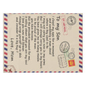 Persoonlijke brief aan mijn zoon van mam tafelkleed (Voorkant (Horizontaal))