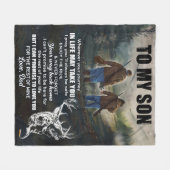 Persoonlijke brief aan mijn zoon van pa Blanket Fleece Deken (Voorkant (Horizontaal))