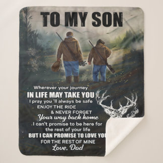 Persoonlijke brief aan mijn zoon van pa Blanket Sherpa Deken