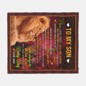 Persoonlijke brief aan mijn zoontje van pa Lion Fleece Deken (Voorkant (Horizontaal))