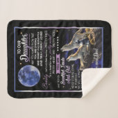 Persoonlijke brief aan onze dochter mama en papa sherpa deken (Voorkant (horizontaal))