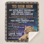 Persoonlijke brief aan onze zoon, Son Birthday Gif Sherpa Deken<br><div class="desc">Persoonlijke brief aan onze zoon,  Son Birthday Gift</div>