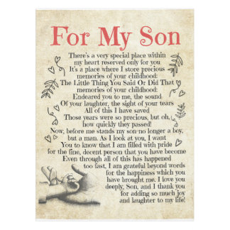 Persoonlijke brief aan voor mijn zoon, Son Birthda Tafelkleed