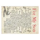 Persoonlijke brief aan voor mijn zoon tafelkleed (Voorkant (Horizontaal))