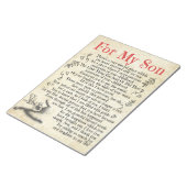 Persoonlijke brief aan voor mijn zoon, zoon Birthd Notitieblok (Schuin)