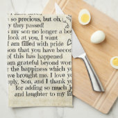 Persoonlijke brief aan voor mijn zoon, zoon Birthd Theedoek (Quarter Fold)