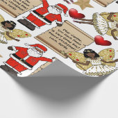 Persoonlijke brief/cadeau van de Kerstman Cadeaupapier (Hoek)